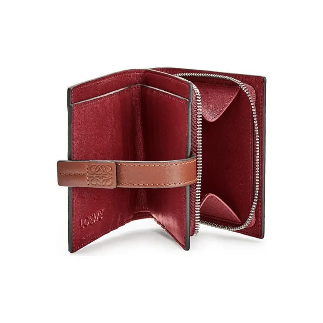 LOEWE Calfskin Wallet Women's Light Caramel/Hickory Nut-1