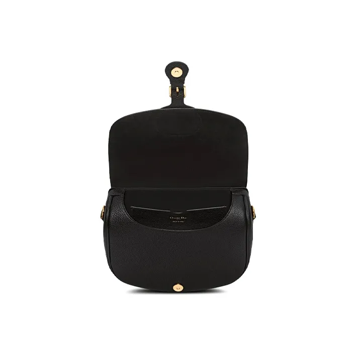 DIOR Bobby Grained Calfskin Shoulder Bag, Crossbody Bag Tubas Women's Black-3