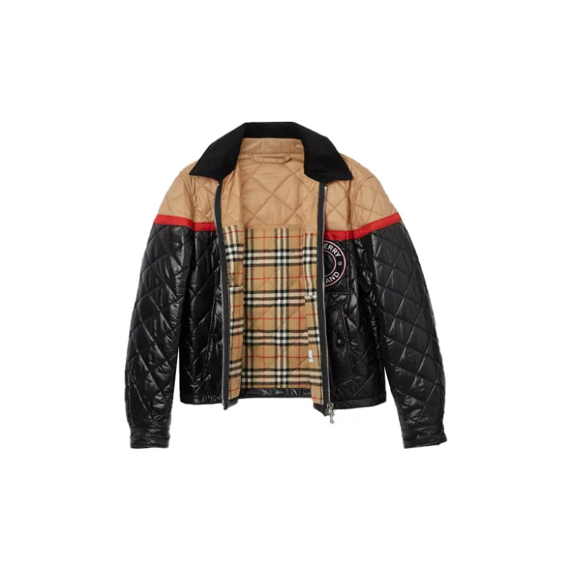 Burberry Colour Block Recycled Nylon Harrington Jacket-1
