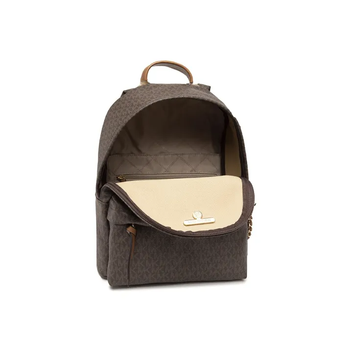 MICHAEL KORS Slater Artificial Leather Backpack Tubas Women's Dark Brown & Acorn Brown-3