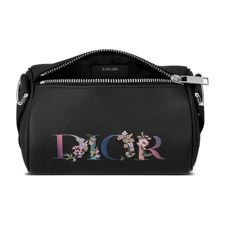 DIOR Grained Calfskin Wheeled Bucket Bag Shoulder Bag Crossbody Bag Mini Men's Black-1