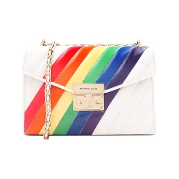 MICHAEL KORS Rose Artificial Leather Shoulder Bag Crossbody Bag Women's White