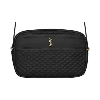 SAINT LAURENT Leather Shoulder Bag Women's Black