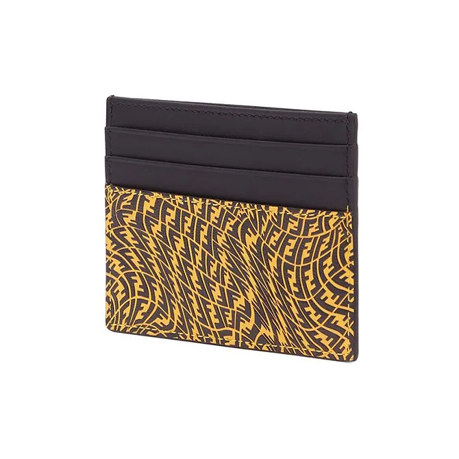 FENDI Card Holder Ff Vertigo Yellow-1