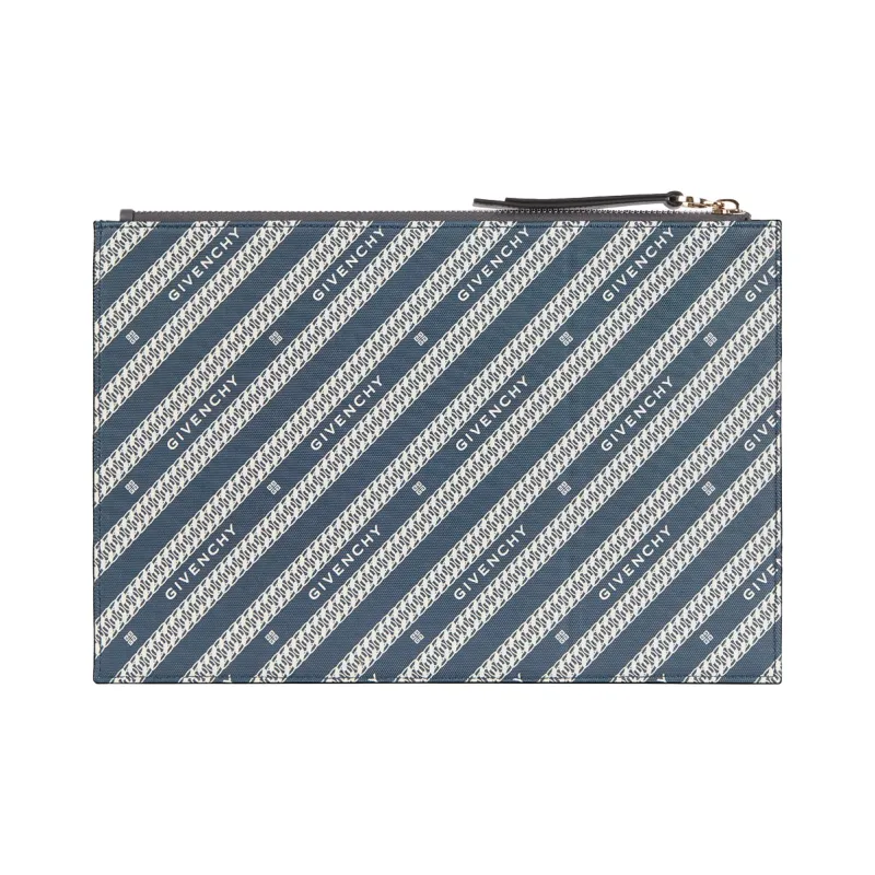 Givenchy Coated Canvas BOND Clutch Medium Size Women's Electric Glow Blue-1
