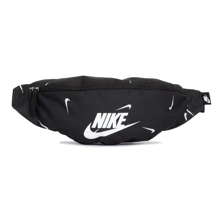Nike Heritage Polyester Crossbody Bag, Sling Bag, Fanny Pack Regular Unisex Black-0