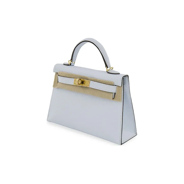 HERMES Kelly Epsom Leather Kelly Bag Shoulder Bag Crossbody Bag Handbag Women's T0 Smoke Blue-2