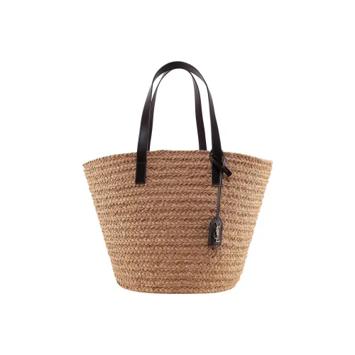 SAINT LAURENT Raffia Handbag Women's Light Brown