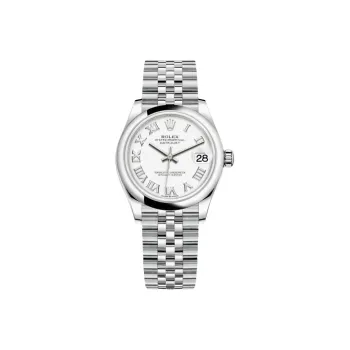 ROLEX Log Series Automatic Mechanical Movement Women's Watch 31mm White Dial Oystersteel Case Oystersteel Strap