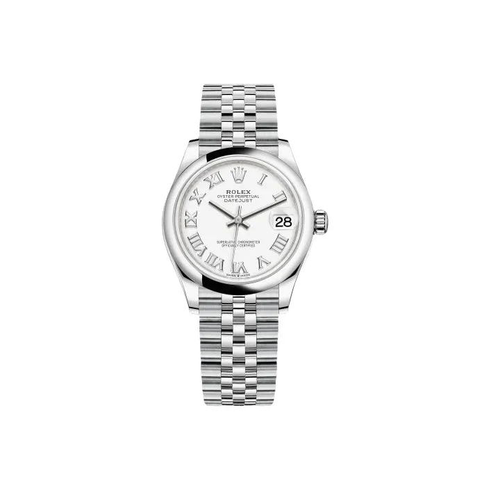 ROLEX Log Series Automatic Mechanical Movement Women's Watch Watch 31mm White Dial Oystersteel Case Oystersteel Strap-0