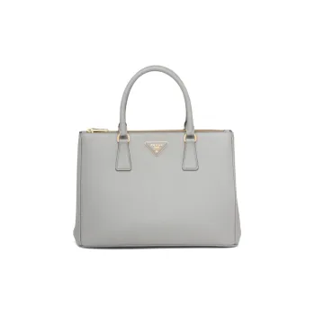 PRADA Saffiano Leather Shoulder Bag Women's Cloud Gray