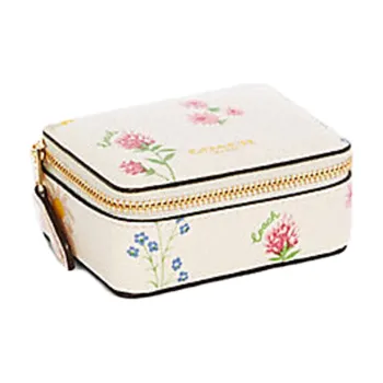 COACH Jewelry Bo Canvas Makeup Bag Mini Unisex White