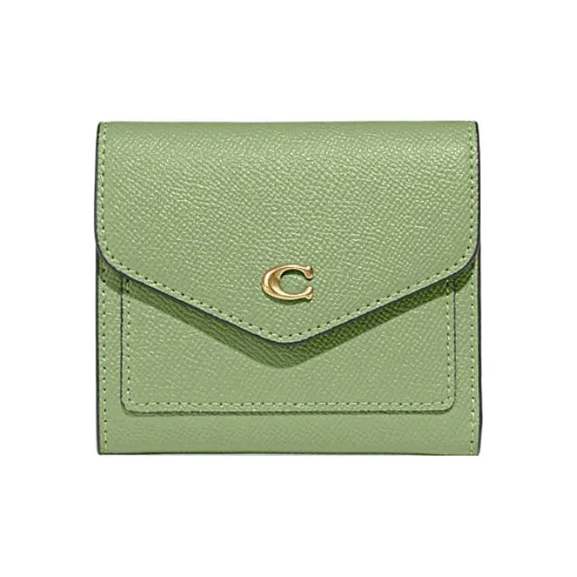 COACH Wyn Leather Wallet Women's Grass Green-0