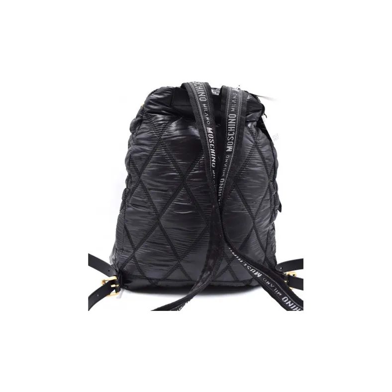 MOSCHINO Artificial Leather Backpack Unisex Black-2