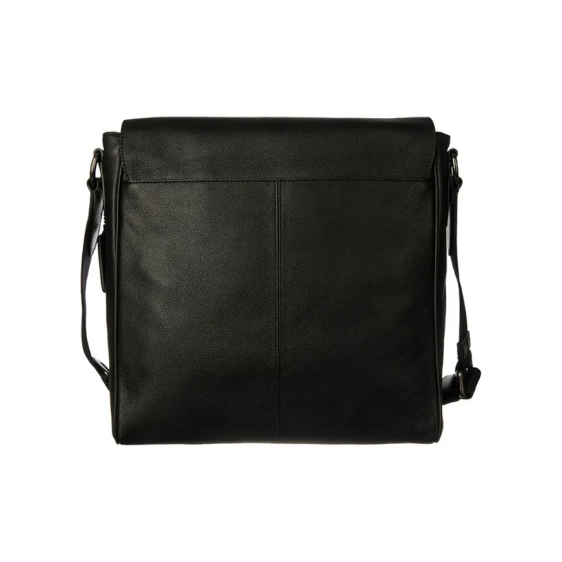 COACH Houston Pebbled Leather Messenger Bag Shoulder Bag Crossbody Bag Large Size Men's Black-2
