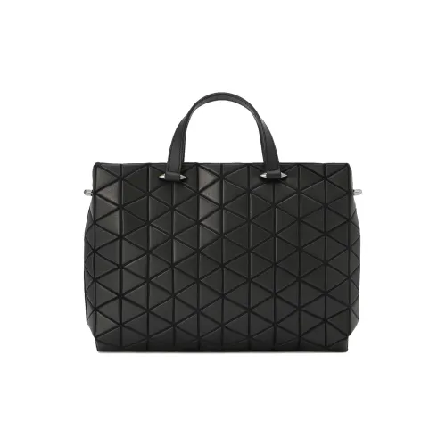ISSEY MIYAKE Artificial Leather Crystal Barrel Bag, One Shoulder Handbag Small Size Women's Black
