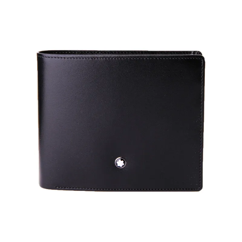 MONTBLANC Meisterstuck Cow Leather Card Clip Wallet Regular Men's Black-0