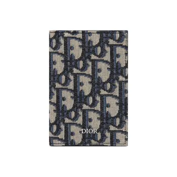 DIOR Canvas Bag, Card Holder, Wallet, Card Holder Men's Black Monogram