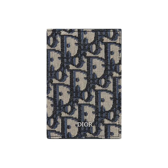 DIOR Canvas Bag, Card Holder, Wallet, Card Holder Men's Black Monogram-0