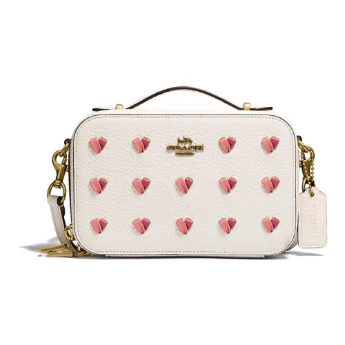 COACH Alie Leather Box Bag Camera Bag Fanny Pack Handbag Shoulder Bag Crossbody Bag Mini Women's White