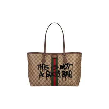 Balenciaga GUCCI Collaboration Coated Canvas Tote Bag Shopping Bag Shoulder Bags Women's Beige
