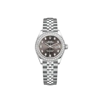 ROLEX Women's Apparel Log Series Automatic Mechanical Movement Women's Watch 28mm Coffee Watch Dial Oystersteel Case