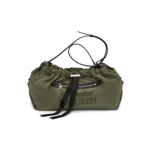Alexander McQueen Nylon Shoulder Bag, Crossbody Bag, Handbag Women's Khaki Green