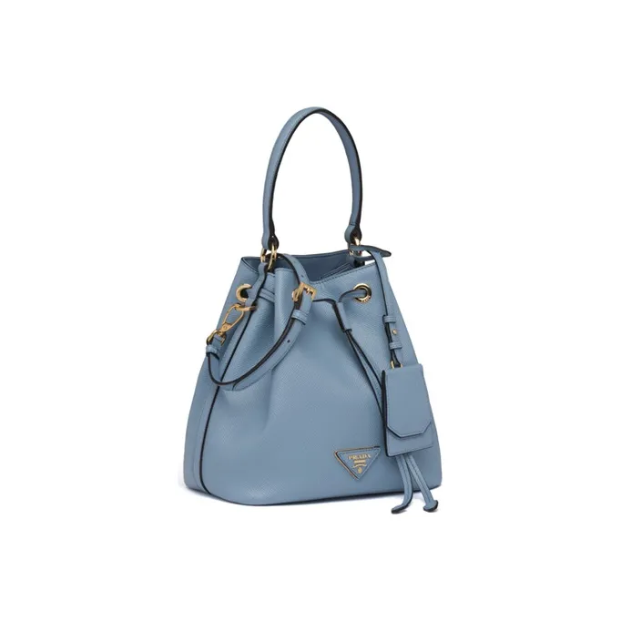 PRADA Saffiano Leather Bucket Bags Shoulder Bag Crossbody Bag Handbag Women's Xingji Blue-1