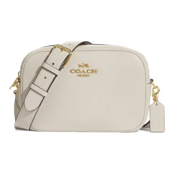 COACH Jamie Pebbled Leather Camera Bag, Shoulder Bag, Crossbody Bag Medium Size Women's White