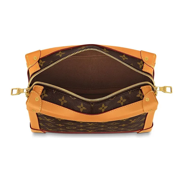 LOUIS VUITTON Soft Trunk Monogram Gold tone Brown-3