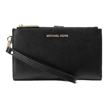 MICHAEL KORS Adele Cow Leather Wallets Clutches Women's Black