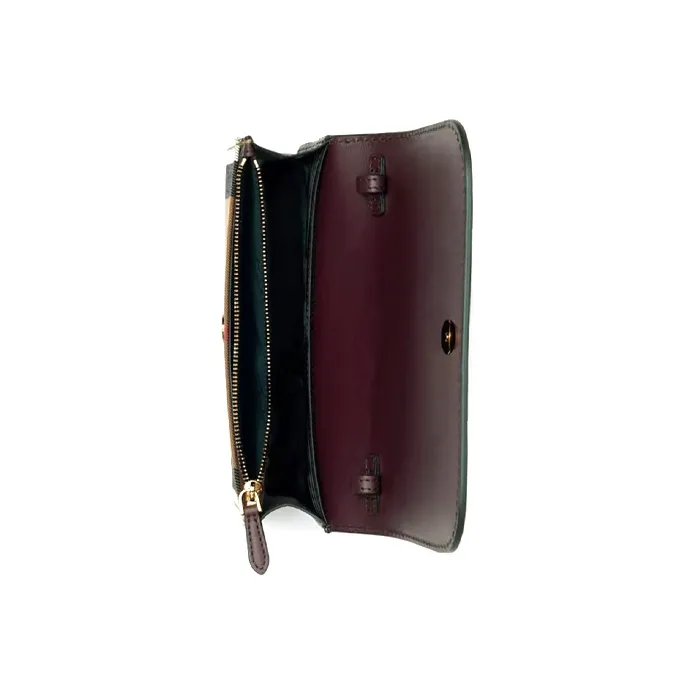 Burberry Cow Leather Shoulder Bag Crossbody Bag Regular Women's Burgundy-4