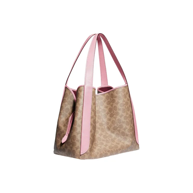 COACH HadleyHobo Cow Leather Shoulder Bag, Handbag, Shoulder Bag Women's Light Khaki & Pink-1