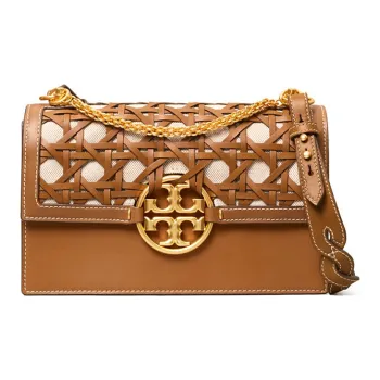 TORY BURCH Miller Leather Trunk Bag Shoulder Bag Crossbody Bag Women's Brown