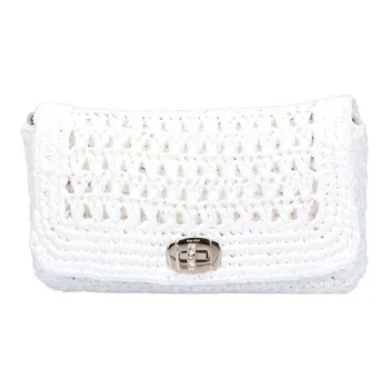 MIU MIU Raffia Shoulder Bag Women's White