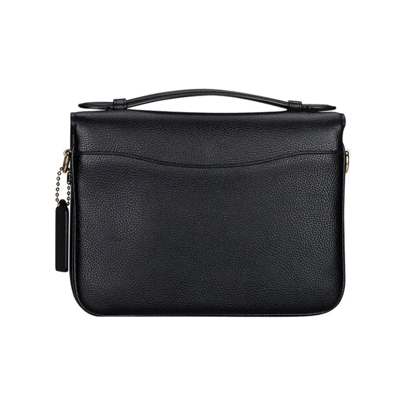 COACH Cassie Leather Messenger Bag Handbag Shoulder Bag Crossbody Bag Medium Size Women's Black-2