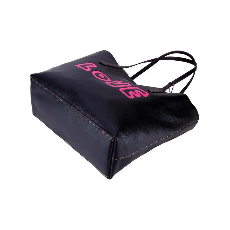 COACH X Keith Haring Hudson Calfskin Tote Shoulder Bag Handbag Tubas Women's Black Peach Red-3