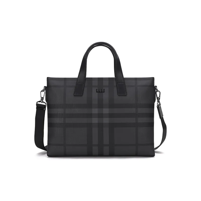 ELLE HOMME Synthetic Leather Shoulder Bag, Crossbody Bag, Laptop Bag, Handbag Men's Solid Color-0