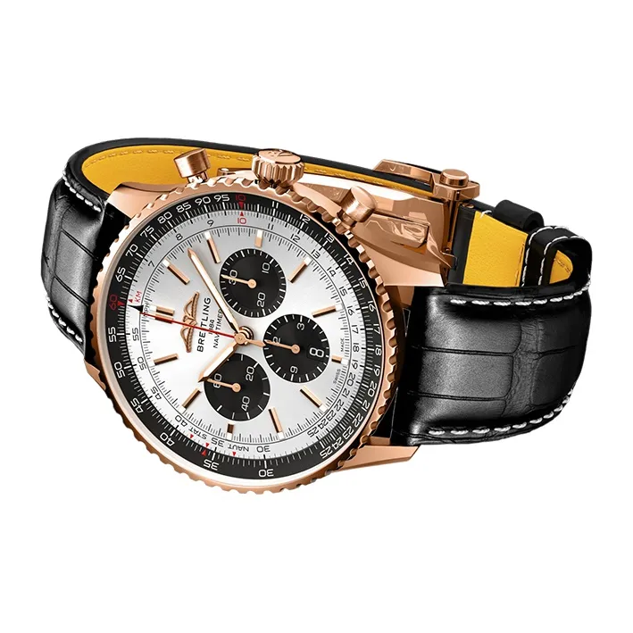 BREITLING Aviation Chronometer Collection Automatic Mechanical Movement Men's Watches Watch 46mm Silver Dial-1