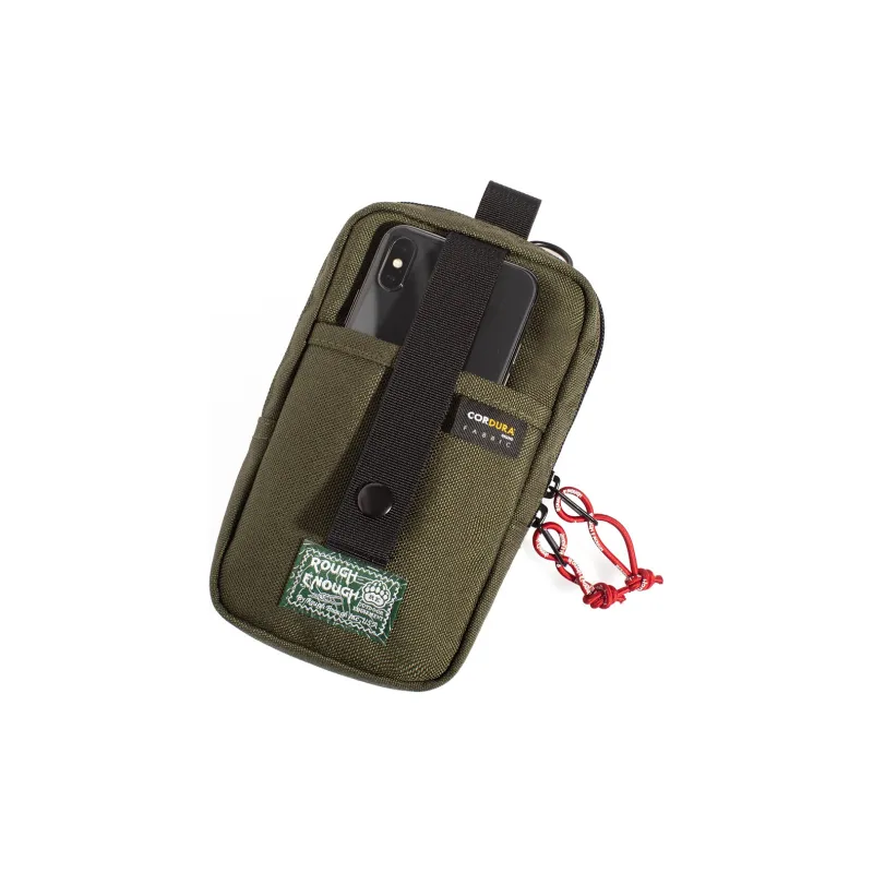 Rough Enough Polyamide Cell Phone Pouch Shoulder Bag Crossbody Bag Regular Men's Army Green-3