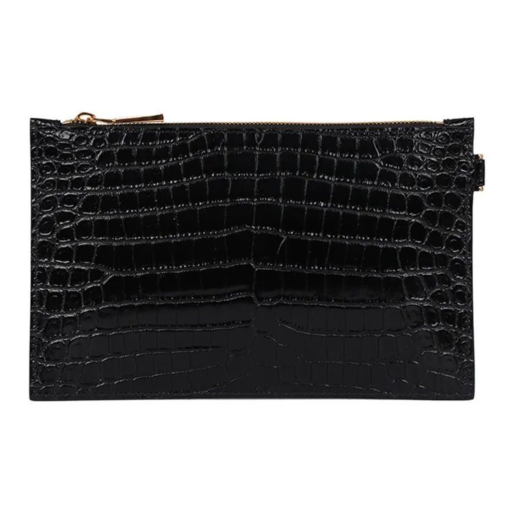 VERSACE Cow Leather Clutch, Coin Purse Medium Size Men's Black-2