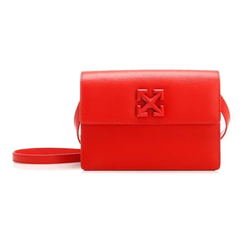 OFF WHITE Jitney 2.0 Saffiano Shoulder Bag Red