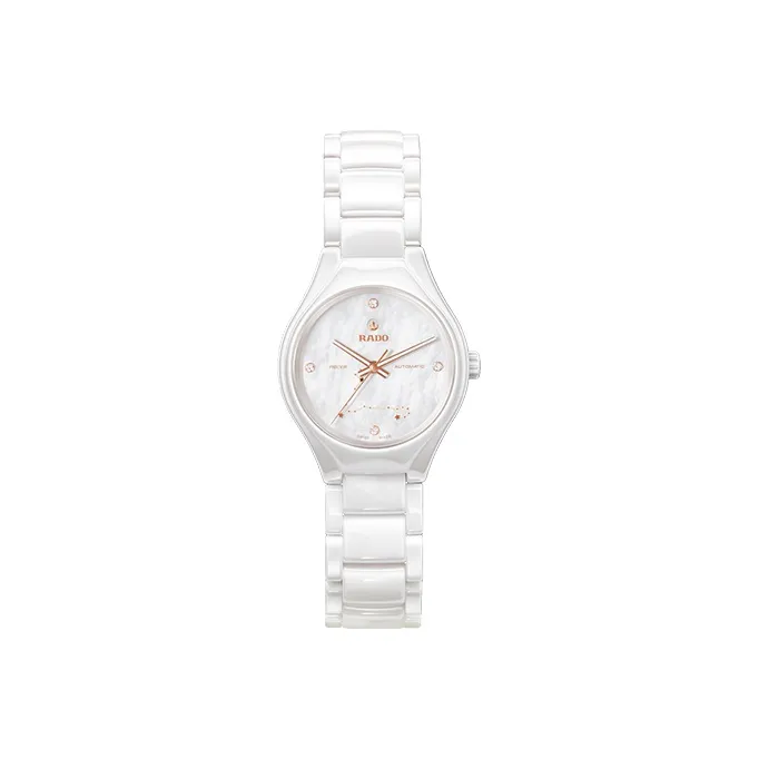 RADO Realme Collection Automatic Mechanical Movement Women's Watch 30mm White Dial Ceramic Watch Case Ceramic Strap-0