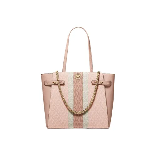 MICHAEL KORS MICHAEL KORS Luggage Collection Coated Canvas Handbag Tote Large Size Women's Ballet Pink