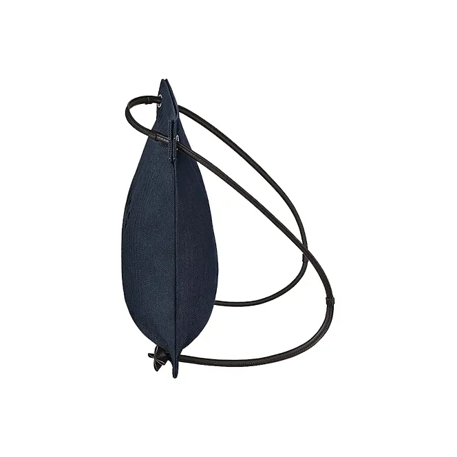 HERMES Aline Canvas With Swift Calfskin And Cotton One Shoulder Crossbody Backpack Unisex Navy/Ebene Navy/Ebony-1