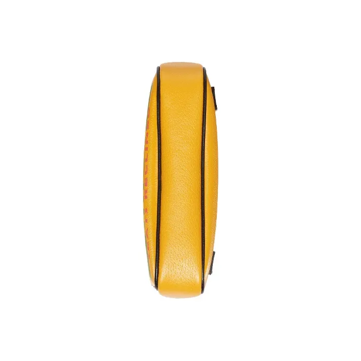 GUCCI Leather One Shoulder Crossbody Bag, Sling Bag, Fanny Pack Unisex Yellow Black-5