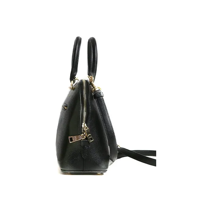 COACH Katy Leather Dome Bag, Shoulder Bag, Crossbody Bag, Handbag Tubas Women's Black-3