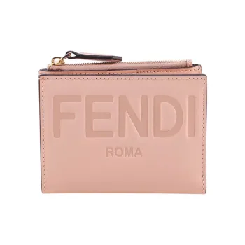 FENDI Leather Wallet Women's Pink