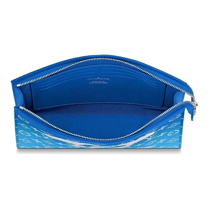 LOUIS VUITTON Pochette A4 Clouds Monogram Blue-3