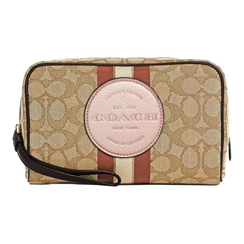 COACH Dempsey Makeup Bags Dark Khaki